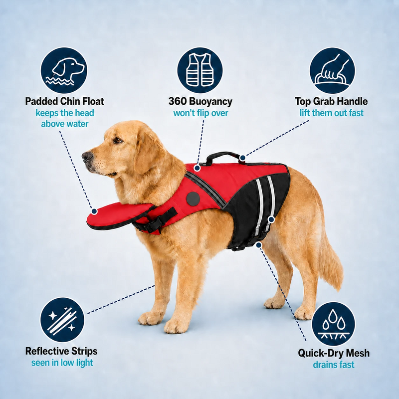 PawPal™ Dog Life Jacket With Chin Support